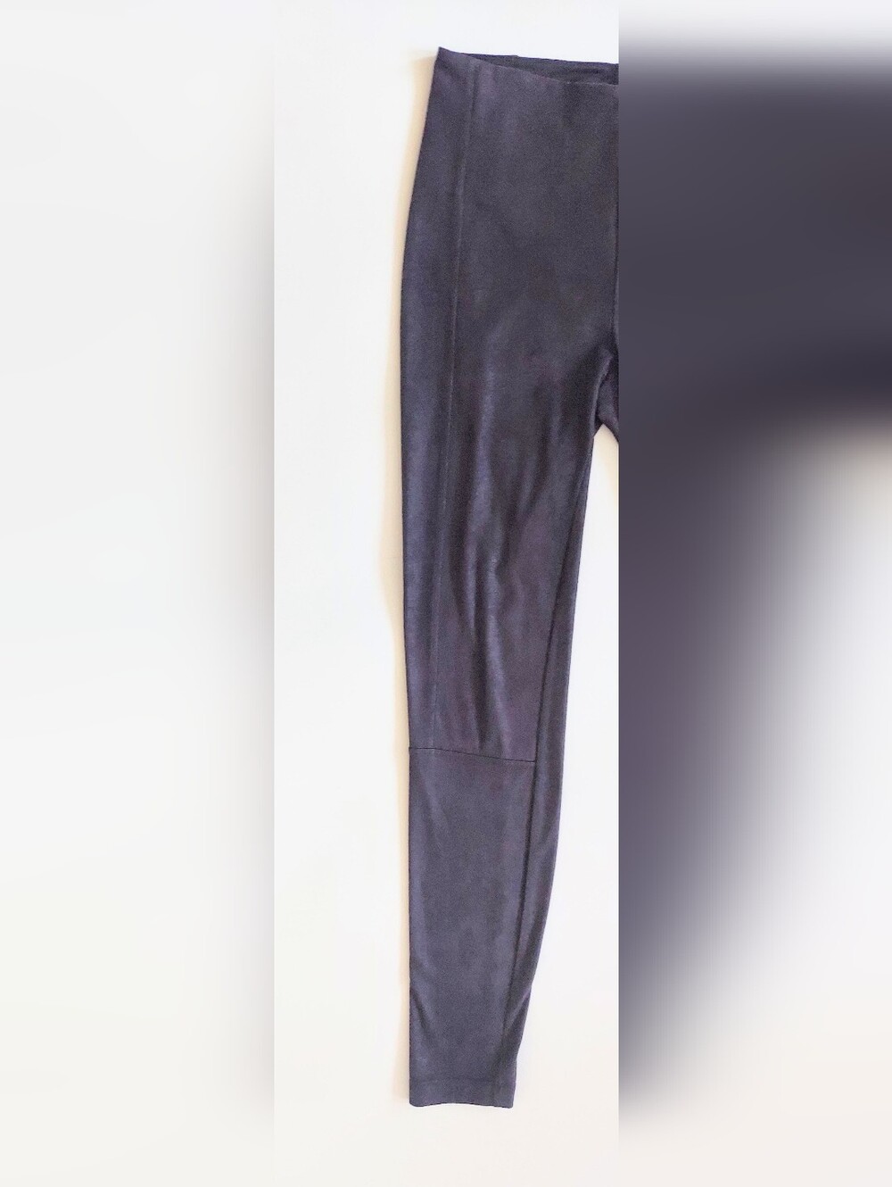 Lysse Charcoal Black Faux Suede Pull On Skinny Leg Pants Size Small - Picture 2 of 8